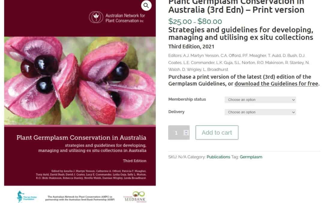 Now available – hard copies of the Germplasm Guidelines