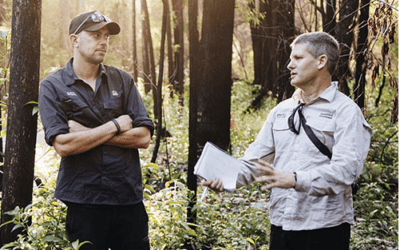 Dr Geoff Pegg and Aj Perkins win biosecurity award for their work on Myrtle Rust and other threats